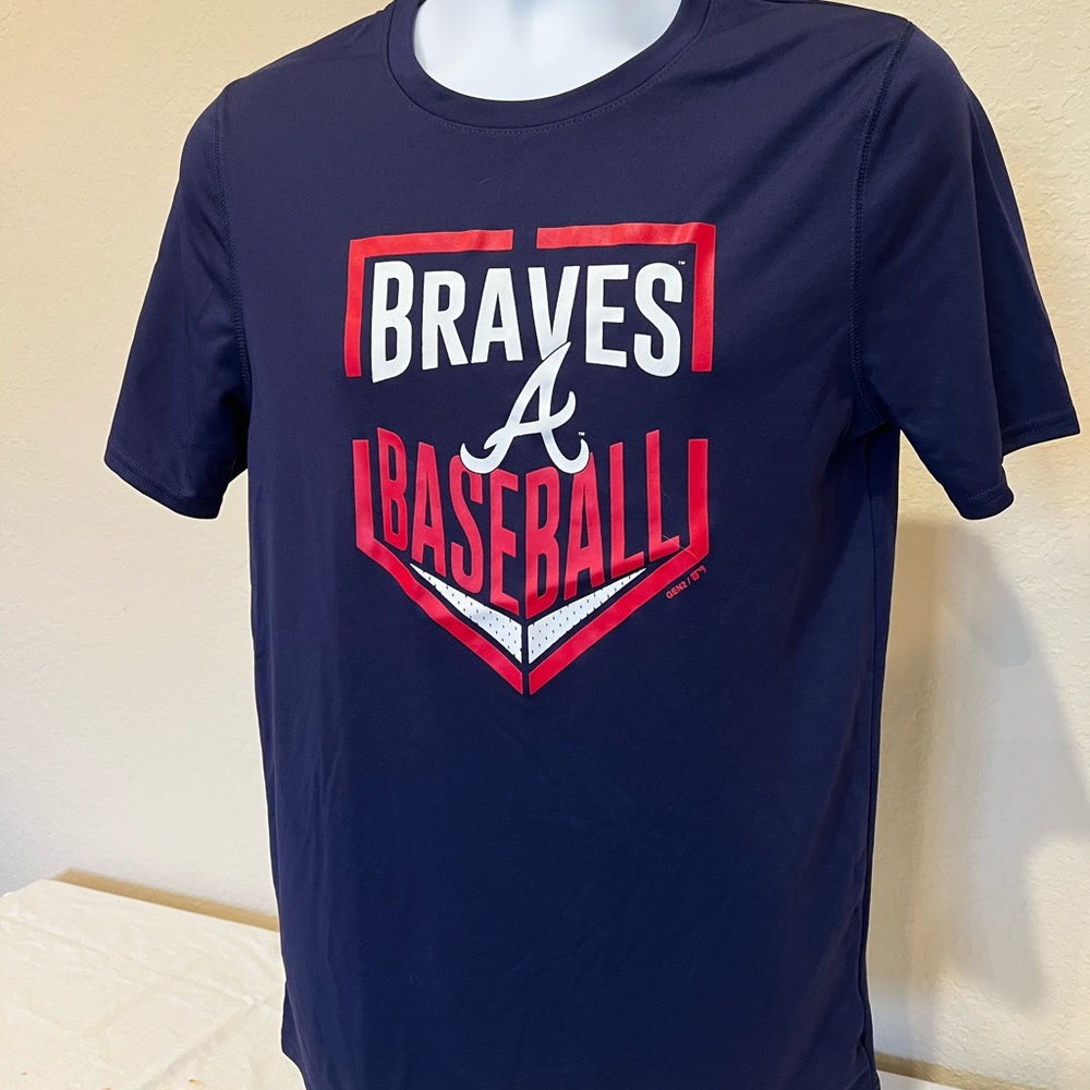 Boys Youth Atlanta Braves Navy t-shirt size XL